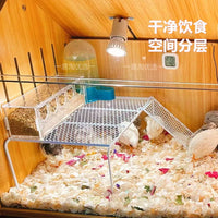 Rutine Chicken Feeding Platform Landscape Stand for Feeder and Waterer Mesh Table Pet Supplies