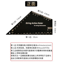 Guitar String Action Gauge Ruler Set for Fret Leveling and Neck Adjustment