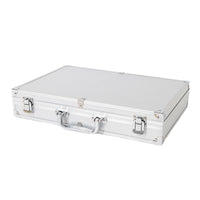 Portable Aluminum Alloy Multi-Layer Watch Storage Case with Sponge Insert, Large Capacity Tool Box