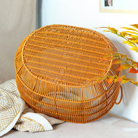 Large Woven Laundry Hamper with Handles, Waterproof Clothes Storage Basket for Bathroom and Living Room