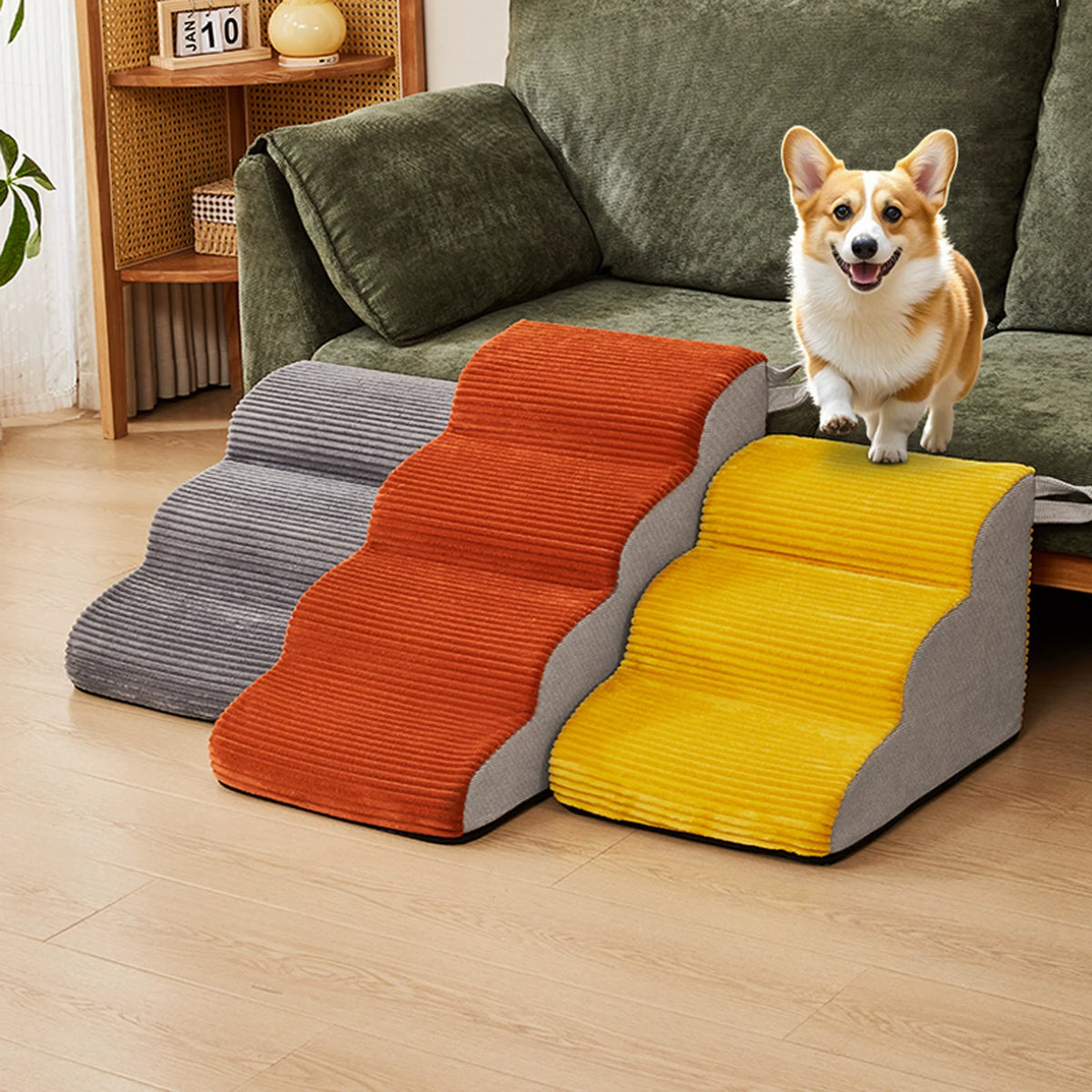 Pet Stairs for Small Dogs and Elderly Pets - Bedside Sofa Ramp for Easy Access