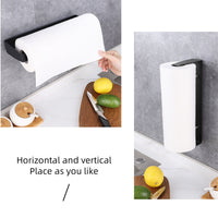 Magnetic Stainless Steel Paper Towel Holder for Kitchen Refrigerator Wall Mount Cabinet U-shaped Napkin Rack No-Drill Installation