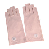 Women's UV Protection Half-Finger Cotton Gloves for Driving and Cycling