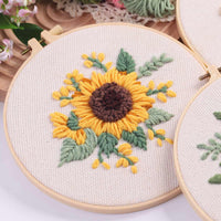 DIY Punch Needle Embroidery Kit for Beginners with Floral Patterns
