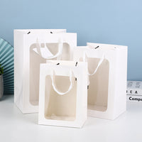 Windowed Gift Bag with Handle for Flowers and Presents