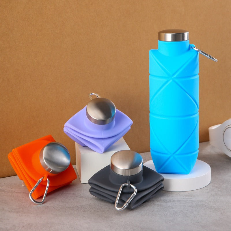 Collapsible Silicone Water Bottle for Outdoor Sports and Travel