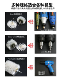 Electric Drill Nano Brush Head for Polishing and Cleaning Walnuts, Bodhi, and Olive Pits