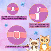 Pet Collar with Three Flower Bow and Rhinestones, Adjustable for Cats and Dogs