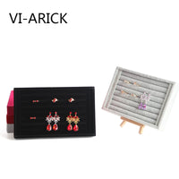 VI-ARICK Flannel Small Ring Earring Display Tray Jewelry Organizer
