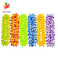 Hawaiian Polyester Fabric Party Colorful Lei Garland Set