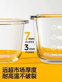 Baby Food Storage Glass Container Steaming Egg Custard Bowl Fresh-keeping Tool Cup Mold Infant Dedicated Complementary Food Bowl