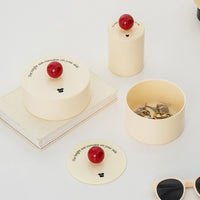 Nordic Ins Style Spherical Jewelry Box with Lid, Multi-layer Ring Earring Small Item Storage Organizer