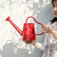 Red Iron Art Heart Handle Watering Can for Home Gardening