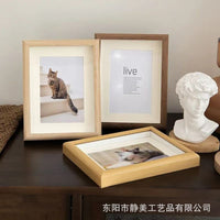 Hollow 3D Specimen Display Photo Frame, Wooden, for 5-8 inch and A4 Photos