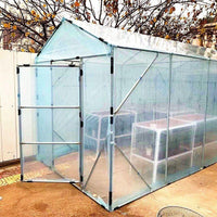 Outdoor Garden Greenhouse Steel Frame Shed for Plants, Vegetables, and Drying - Sunshade and Insulation