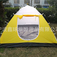 Outdoor Double Layer Camping Tent Waterproof Windproof for 3-4 Person