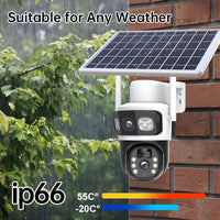 4G Solar Powered Outdoor Security Camera Wireless WiFi Low Power Surveillance System