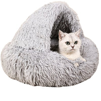Pet Cat Dog Bed Warm Enclosed Shell Nest for All Seasons