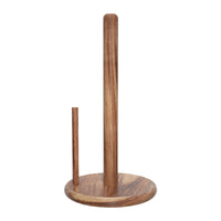 Acacia Wood Kitchen Paper Towel Holder Stand for Countertop or Table