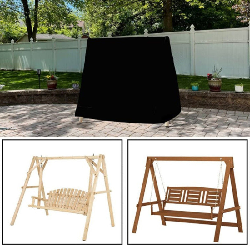 Outdoor Patio 3-Seater Swing Chair Cover Waterproof Garden Terrace A-Frame Swing Cover Rain Dust Protector