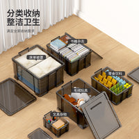 Thickened Transparent Storage Box with Lid for Clothes Toys