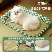 Pet Cooling Bed with Removable Mat for Dogs and Cats, All-Season Washable Pet House