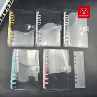 Minimalist Macaron Transparent 6-Hole A5/A6 PVC Loose-Leaf Notebook Binder