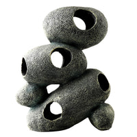Aquarium Breeding Cave Decoration for Cichlids and Shrimp, Ceramic Hideaway Rock Ornament