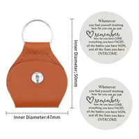 Pock Hug Stainless Steel Decision Coin with Leather Pouch Keychain Gift Set