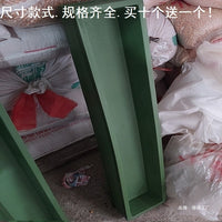 Durable Plastic Trough Feeder for Poultry and Rabbits, Elevated Rectangular Design