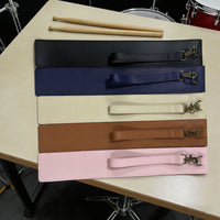 Waterproof PU Leather Drumstick Bag with Lanyard, Portable Drum Mallet Holder