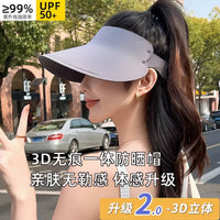 Women's UV Protection Foldable Sun Visor Hat with Wide Brim for Summer