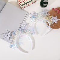 Christmas Snowflake Sequin Headband for Holiday Parties and Photo Props