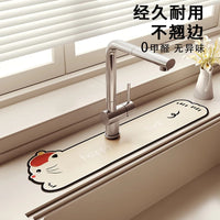 Cartoon Diatomaceous Earth Faucet Absorbent Mat for Kitchen and Bathroom Countertops