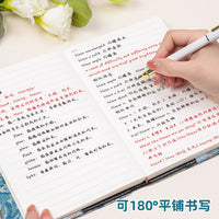 A5 Fabric Cover Password Lock Journal Notebook with Lock for Students, Creative Gift, Retro Diary