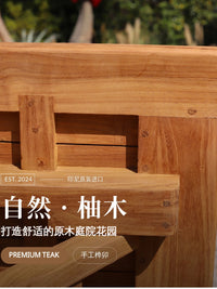 Outdoor Teak Folding Table for Patio Garden Balcony