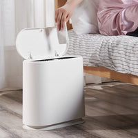 Slim 15L Double-Layer Waste Bin for Bathroom, Living Room, and Hotel