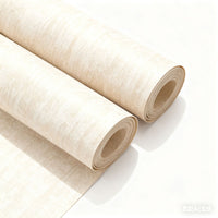 Non-Adhesive Striped Solid Color Non-Woven Wallpaper for Bedroom Decor