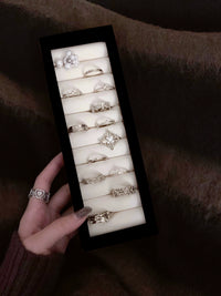 Vintage Velvet Ring Display Tray Jewelry Organizer for Earrings and Rings