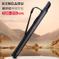 Kangaroo Telescopic Fishing Rod Bag Adjustable Carbon Fiber Texture