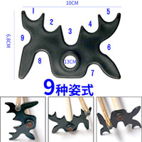 Billiard Pool Cue Rest Head, Cross Spider Bridge Head for Snooker Billiard Table, High and Low Position Cue Holder