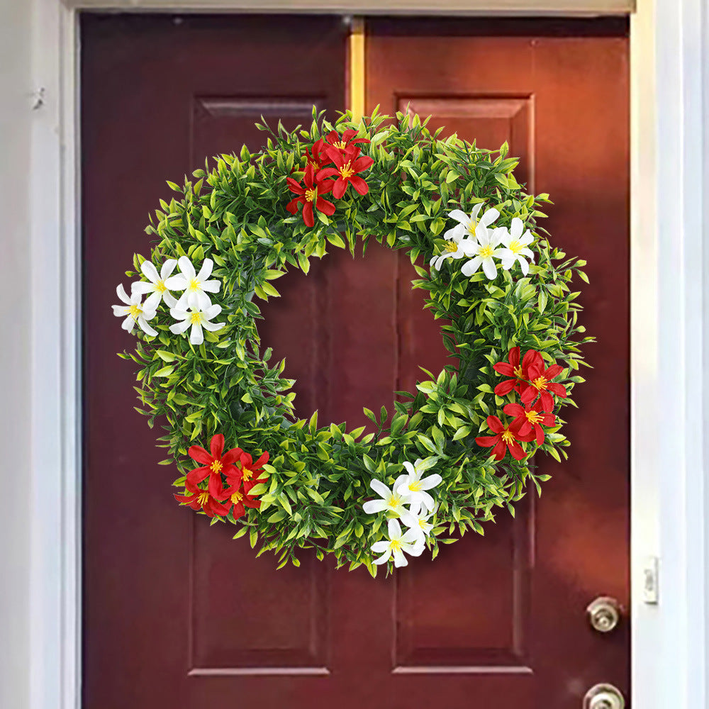 Spring Eucalyptus Wreath for Front Door Decor, Artificial Floral Garland