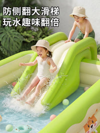Inflatable Swimming Pool for Kids & Family, Thickened Foldable Outdoor/Indoor Pool with Slide Option