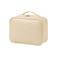 Anqin Multi-layer Travel Toiletry Bag with Hook, Wet/Dry Separation, PU Waterproof, Large Capacity Cosmetic Organizer