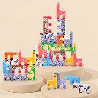 Kids Creative Animal Stacking Blocks Wooden Educational Balance Toy