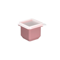Silicone Ice Cube Tray with Lid, Baby Food Storage Container, Freezer Safe, Steaming Safe, Single Compartment
