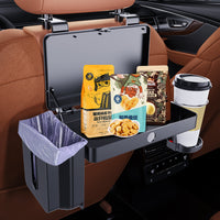 360-Degree Rotating Car Foldable Air Vent Drink Holder with Retractable Dining Tray