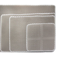 Double Layer EVA Cat Litter Mat, Washable, Anti-Tracking, Splash-Proof Litter Trapper