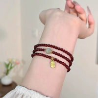 Pomegranate Beaded Bracelet for Women, Sweet Ins Style Delicate Hand Jewelry