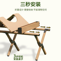 Portable Folding Camping Table with Integrated Grill for Outdoor Picnics and Home Use